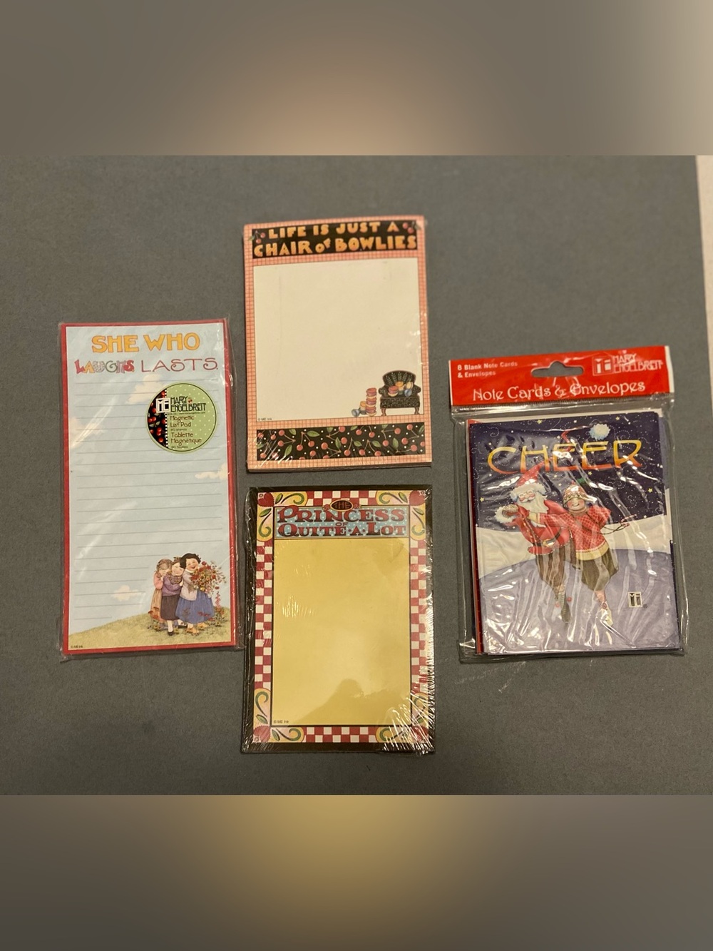 MARY ENGLEBREIT Assorted Notepads and Note Cards- New, Sealed Packages